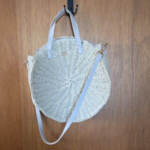 LC Lauren Conrad Cream Round Tote Bag